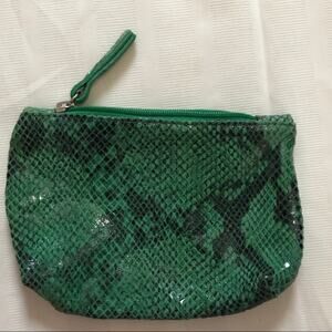 Pietro Alessandro Emerald Green Snake Pattern Zip Top Case‎